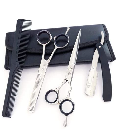 Elegant Silver C Hairdressing Scissors Set