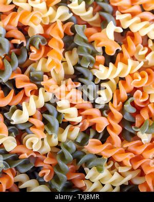 Close Up Of Italian Pasta Spiral Shaped Stock Photo Alamy