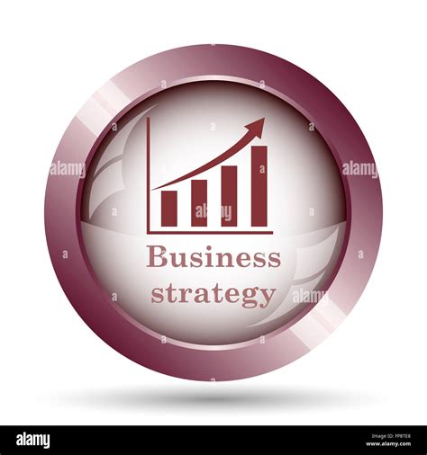 Business Strategy Icon Internet Button On White Background Stock Photo