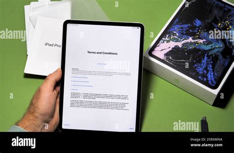 Man Unboxing Unpacking New Apple Computers Ipad Pro Stock Video Footage