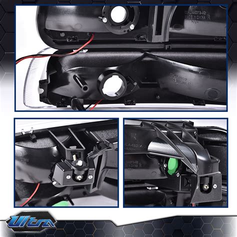 Led Drl Bar Headlights Bumper Lamps Fit For Chevy Silverado