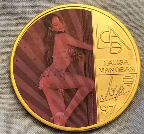 LALISA GOLD COIN Singer Lisa Pop Music Rock N Roll Thailand Autograph