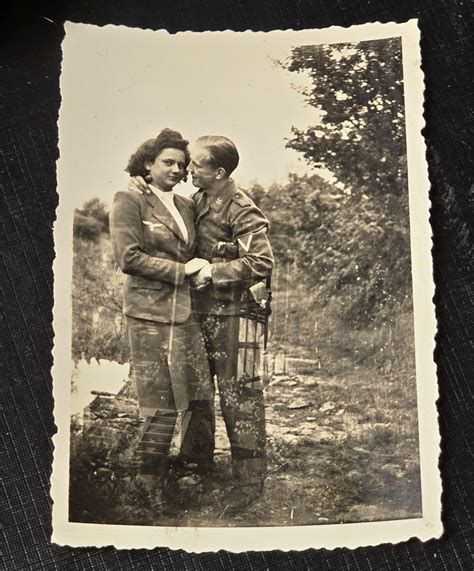 Luftwaffe Lovers Female In Uniform Couple Wwii Ww German Military