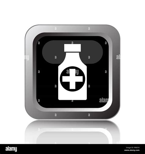 Pills Bottle Icon Internet Button On White Background Stock Photo Alamy