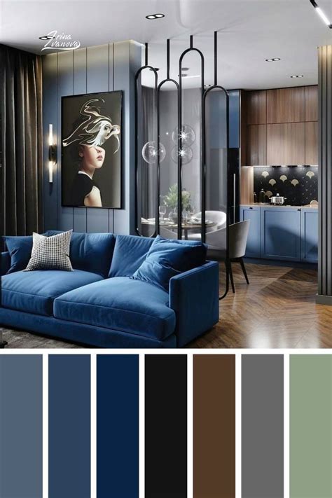 Pin By Delphine Mary On Palettes Peinture Victor Blue Living Room