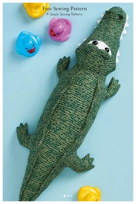 Diy Fabric Stuffed Crocodile Free Sewing Pattern Fabric Art Diy