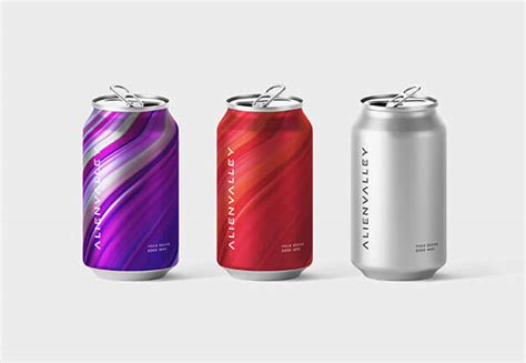 Free Lined Up Soda Cans Mockup PSD Free Package Mockups