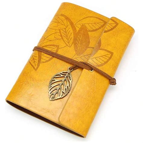 Joivida A Blank Page Vintage Leather Journal Notebook Refillable