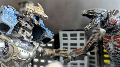 Mecha Godzilla Vs Kiryu Stop Motion Battle Youtube