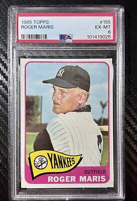 Topps Roger Maris Hof Psa Ex Mt Ebay