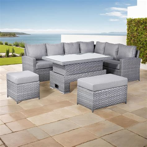 Club Rattan Garden Rattan Furniture Isobella High Back Corner Sofa With