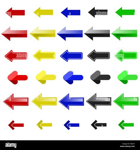 Set Of Colorful Arrows Stock Vector Image Art Alamy