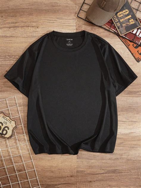 Men Plus Solid Round Neck Tee Men Plus Size Round Neck Tees Mens Tees