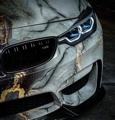 Bmw Aggressive Look Luxury Car With Marbled Painted Hood