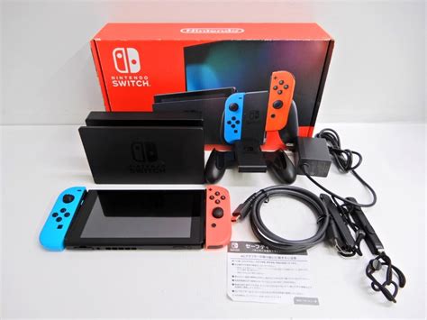 062Z226中古 動作品 Nintendo Switch 本体 ネオンブルー レッド 旧型 バッテリー強化版 HAC 001 01