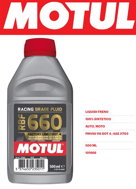 Motul Rbf Liquido Freni Frizione Dot Sintetico Auto Moto Sae