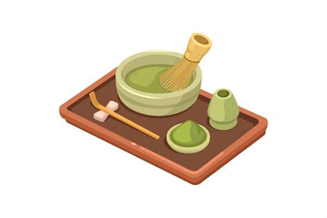 Macha Tea Japanese Traditional Drink Set Graphic By Aryo Hadi