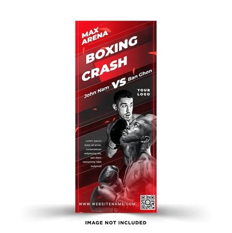 Premium Vector Boxing Rull Up Banner Template Vector Eps Template