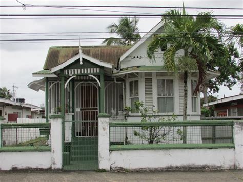 Colonial Style Green And White House In Trinidad And Tobago