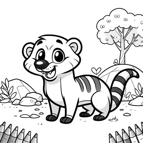 Mongoose For Adults Coloring Page Coloring Page Bubbely