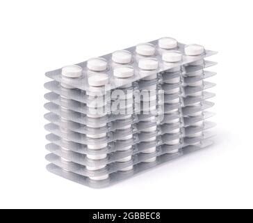 Pills Stack Isolated Stock Photo Alamy