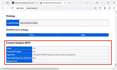 Data Loss Prevention Podpora Mozilly