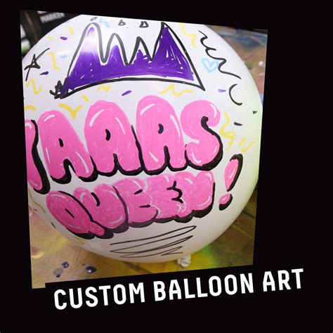 custom balloon art project sheet liquitex