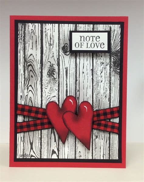 Handmade Valentine Card With Hearts