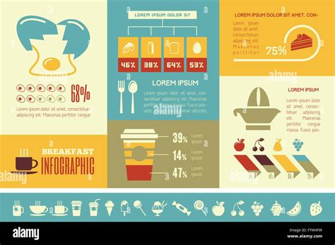 Food Infographic Template Stock Vector Image Art Alamy