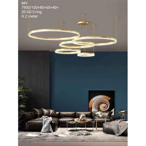 Jual Lampu Hias Gantung Led Ring Cirkle Elegant Lobby Ruang Tamu