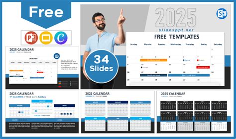 2025 Calendar Templates PowerPoint Templates And Google Slides