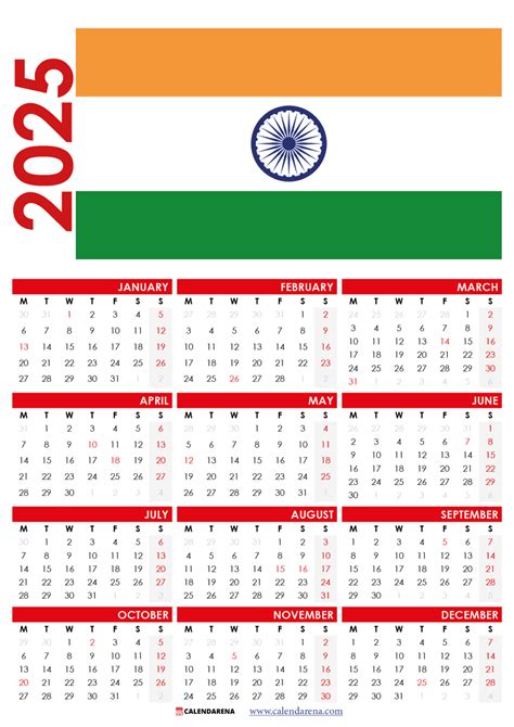 Printable Jan Calendar With Holidays India Dahlia Rose