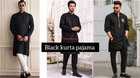 New 50 Black Kurta Design Latest Men Black Kurta Pajama For Eid 2025