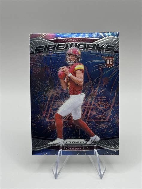 Jayden Daniels 2024 Panini Prizm RC Base Fireworks Rookie 24