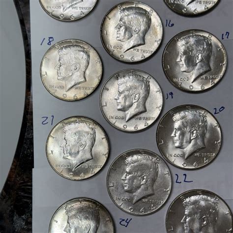 Beautiful Choice Of 1964 Kennedy Half Dollars 90 SILVER