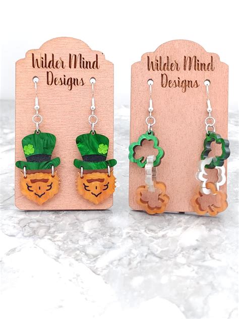 St Patricks Day Earrings St Pats Earrings Shamrock Earrings