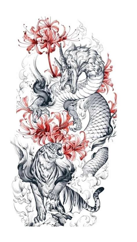 Pin By Micaela On Tatuajes Dragon Sleeve Tattoos Tiger Tattoo Design