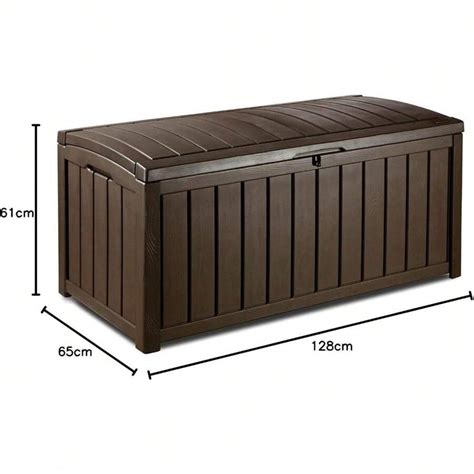 Caja De Almacenamiento Glenwood 390 Litros Baul De Jardin Color