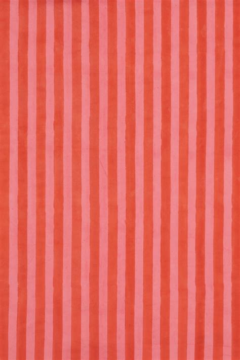 Red Pink Fabric Stripes Rug