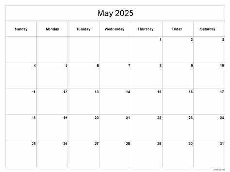 Online 2025 May Calendar Years Oscar Lazarus