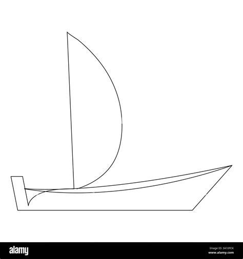 Continuous One Line Art Drawing Sailboat Vector And Cute Boat Sketch