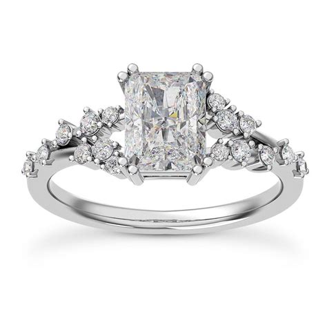 Amor Jewelry Ct Radiant Cut Solitaire Moissanite Ring Engagement