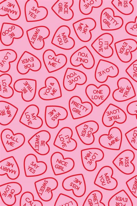 Valentine S Day Wallpaper With Red And Pink Hearts