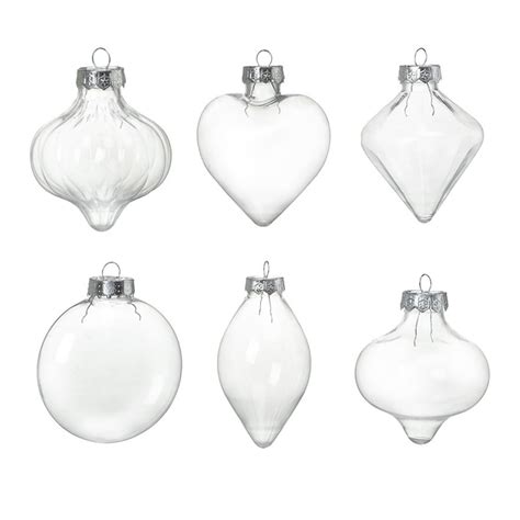 Pcs Clear Fillable Ornament Balls Christmas Diy Craft Projects Hanging