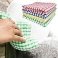 Checkered Dishcloth for Kitchen Pure Fabric Non Shedding Highly ...