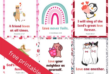 Free Printable Bible Verse Valentines Out Upon The Waters