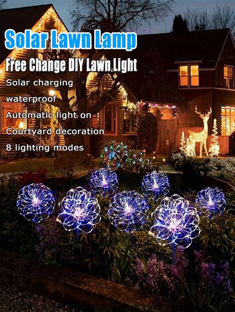 Pack Led Solar Garden Lights Waterproof Solar Fairy