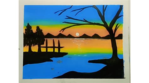 How To Paint A Sunset For Beginners Acrylic Painting Tutorial Step