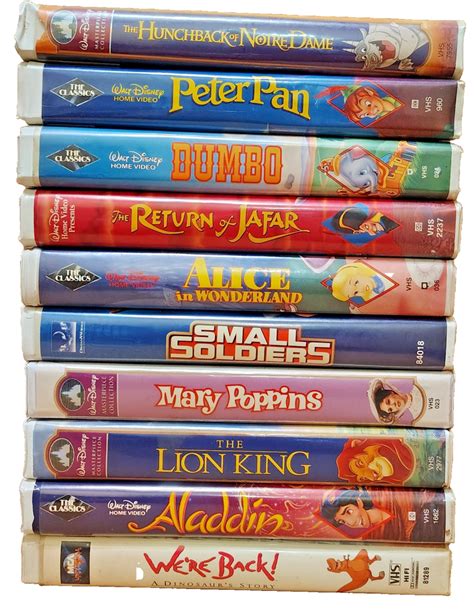 Lot Vhs For Kid S Walt Disney Movie S Aladdin Lion King Dumbo