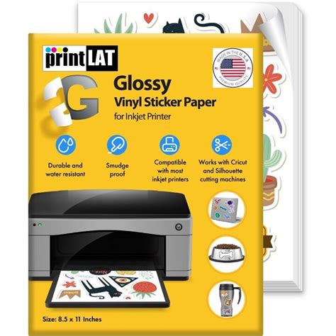 Vinyl Sticker Paper Glossy Printable Vinyl Sticker Paper For Inkjet